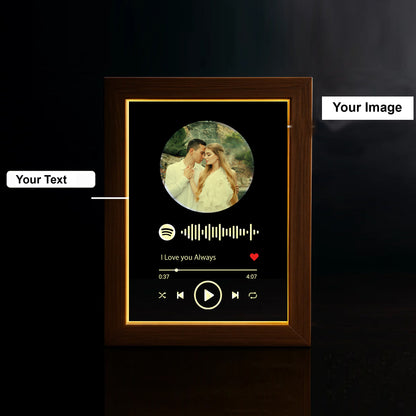 Customized Acrylic Spotify Photo Frame Personalized Name, Photo Text