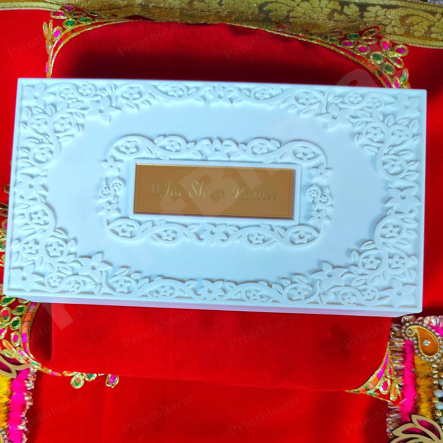 Ram Mandir White Pocket Temple (24 Karat Gold Coated)