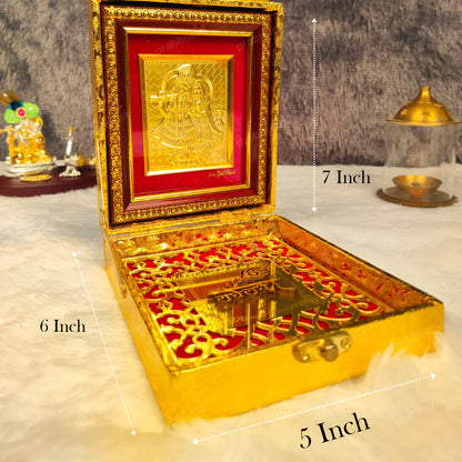 Shree Radhe Krishna With Attachi Gift Box Gold Coated