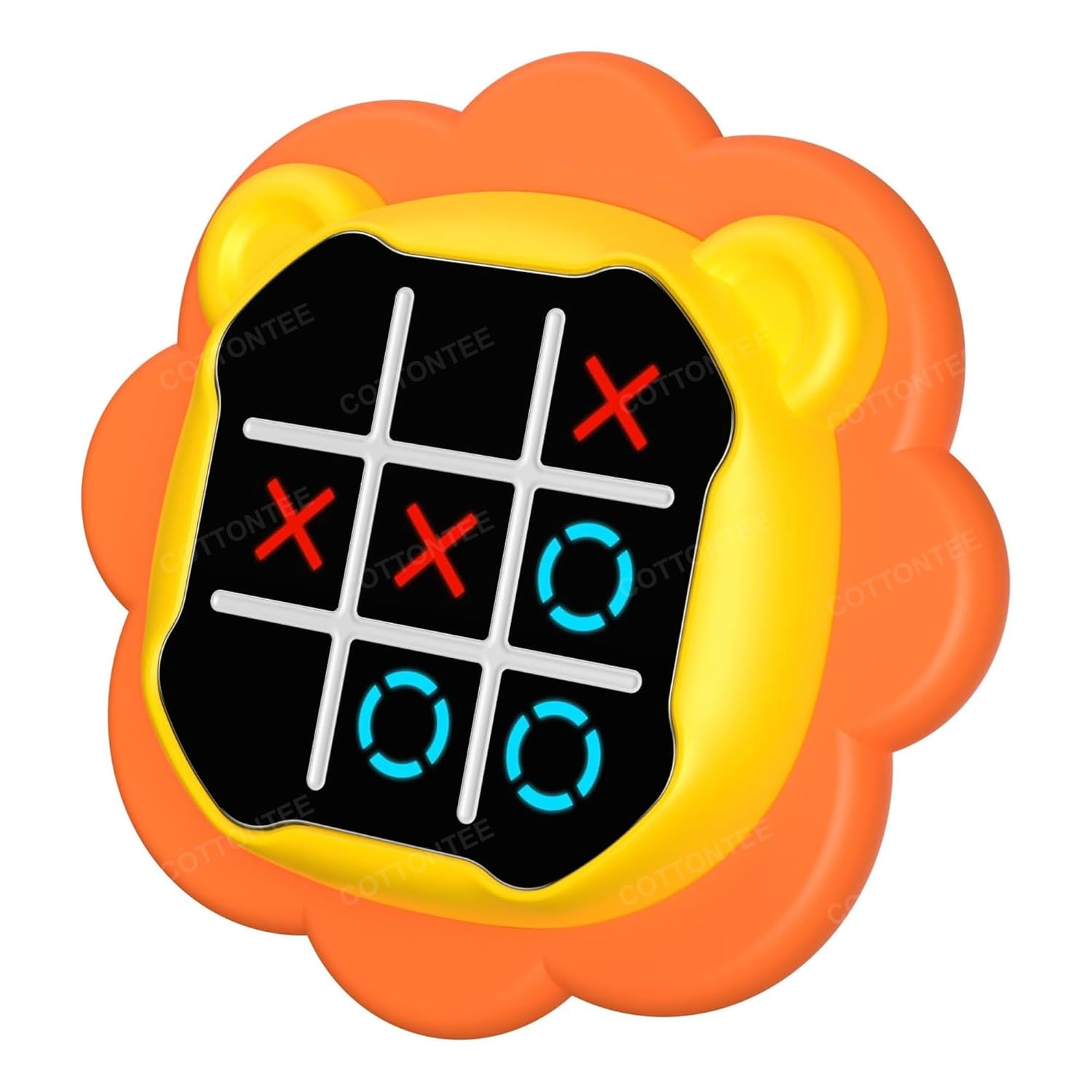 Tic Tac Toe Game, Animal-Themed 2-in-1 Handheld Puzzle Game Console, Board Games for Kids, Portable Travel Games, Birthday Gifts, for Age 3+