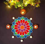 Rangoli Stencil Assorted Desgion I MDF Rangoli Stencil I Rangoli Pouch Free Pack Of 5 12*12 Inch