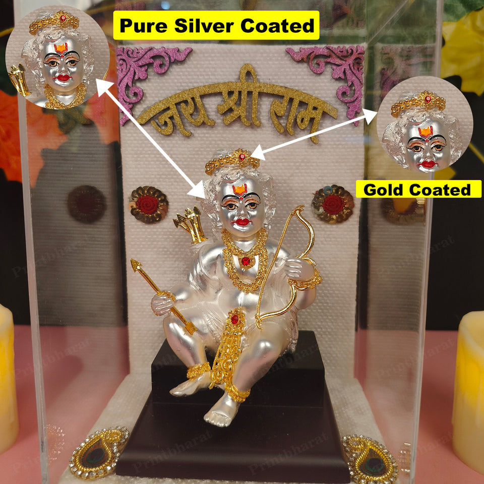 Shri Bal Ram Ji With Gold And Silver Coated