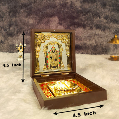 Sri Venkateswara Small Pocket Temple (24 Karat Gold Coated)