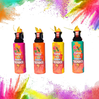 Non-Toxic Eco Friendly Holi Herbal Gulal Spray Bottle, Tota Mini Thunder Holi Herbal Gulal 4 - BOTTLES