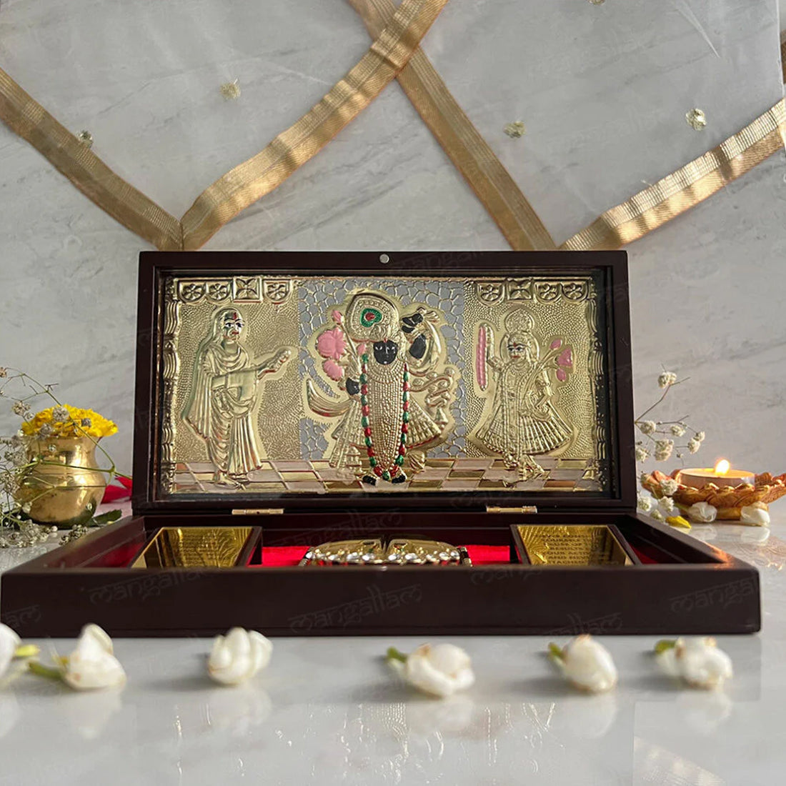 Shreenathji Pocket Temple (24 Karat Gold Coated)