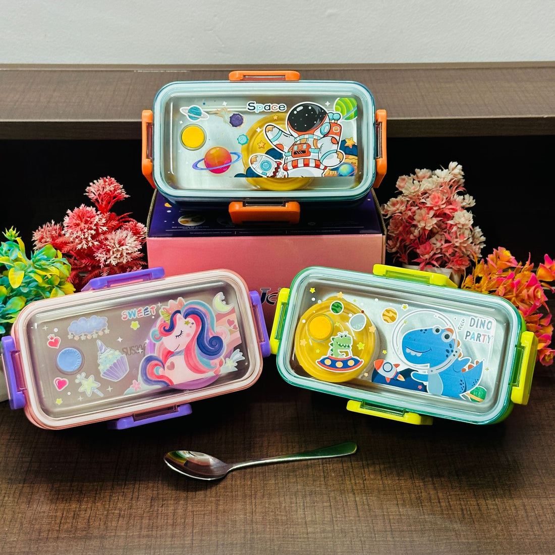 Double Decker Personalized Stainless Steel Lunch Box 500 ml*2 +Bowl 80ml