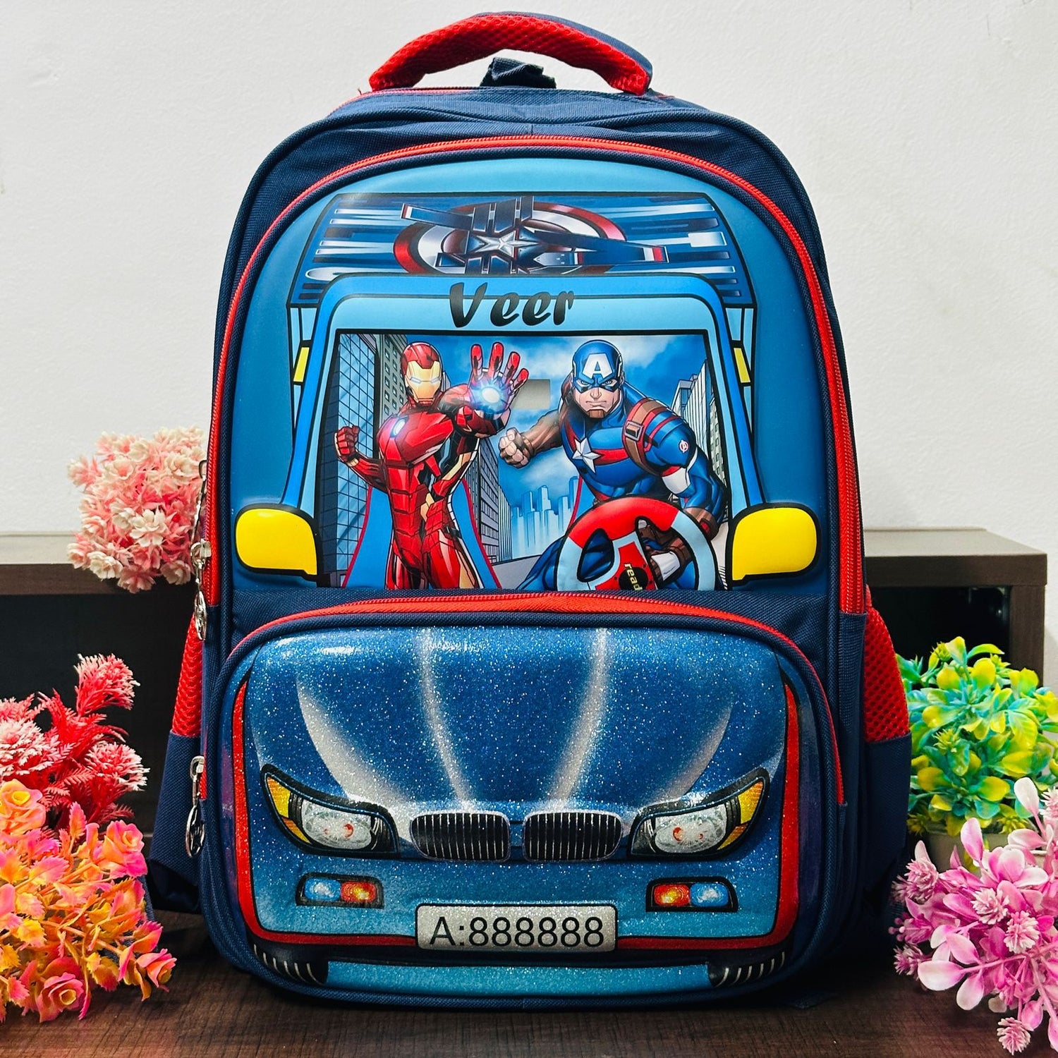 Personalized 17-Inch Imported 3-Zipper Backpack