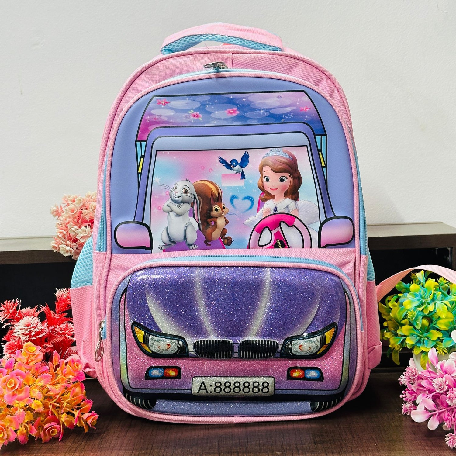 Personalized 17-Inch Imported 3-Zipper Backpack
