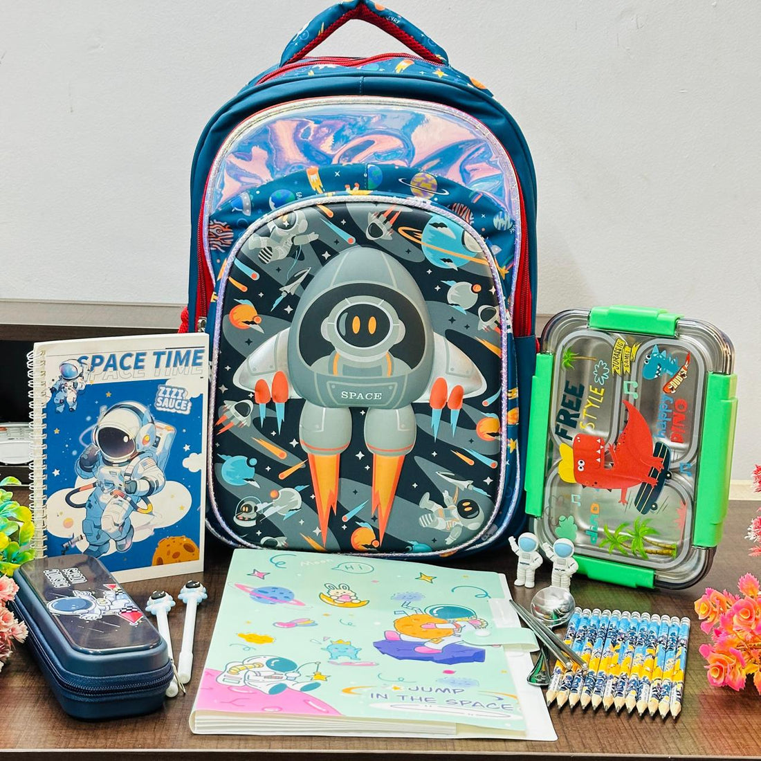 Personalized Jumbo size space theme backpack hamper