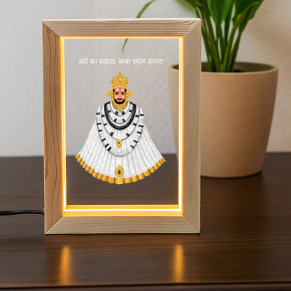 Khatu Shyam Wooden Acrylic Led Frame