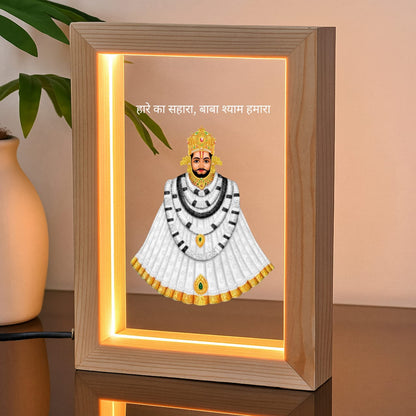 Khatu Shyam Wooden Acrylic Led Frame