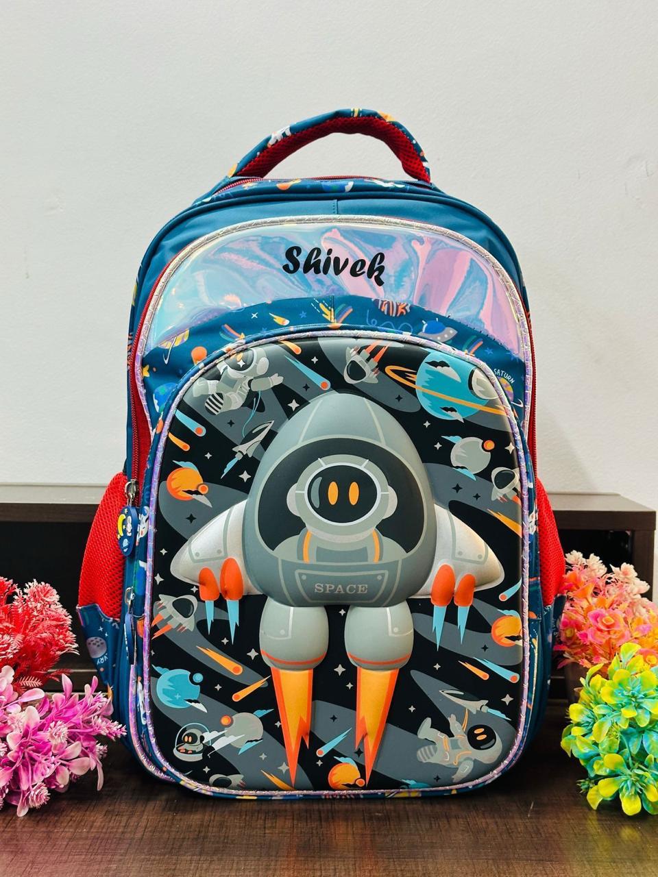 Personalized Jumbo size space theme backpack hamper