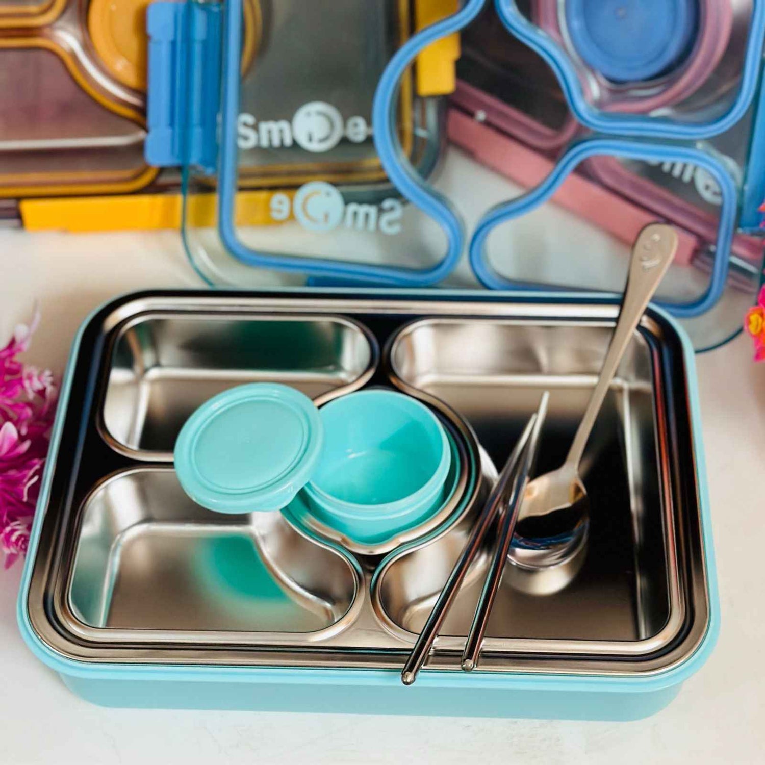 Personalized Bento  4 grid 100% leak proof lunch box