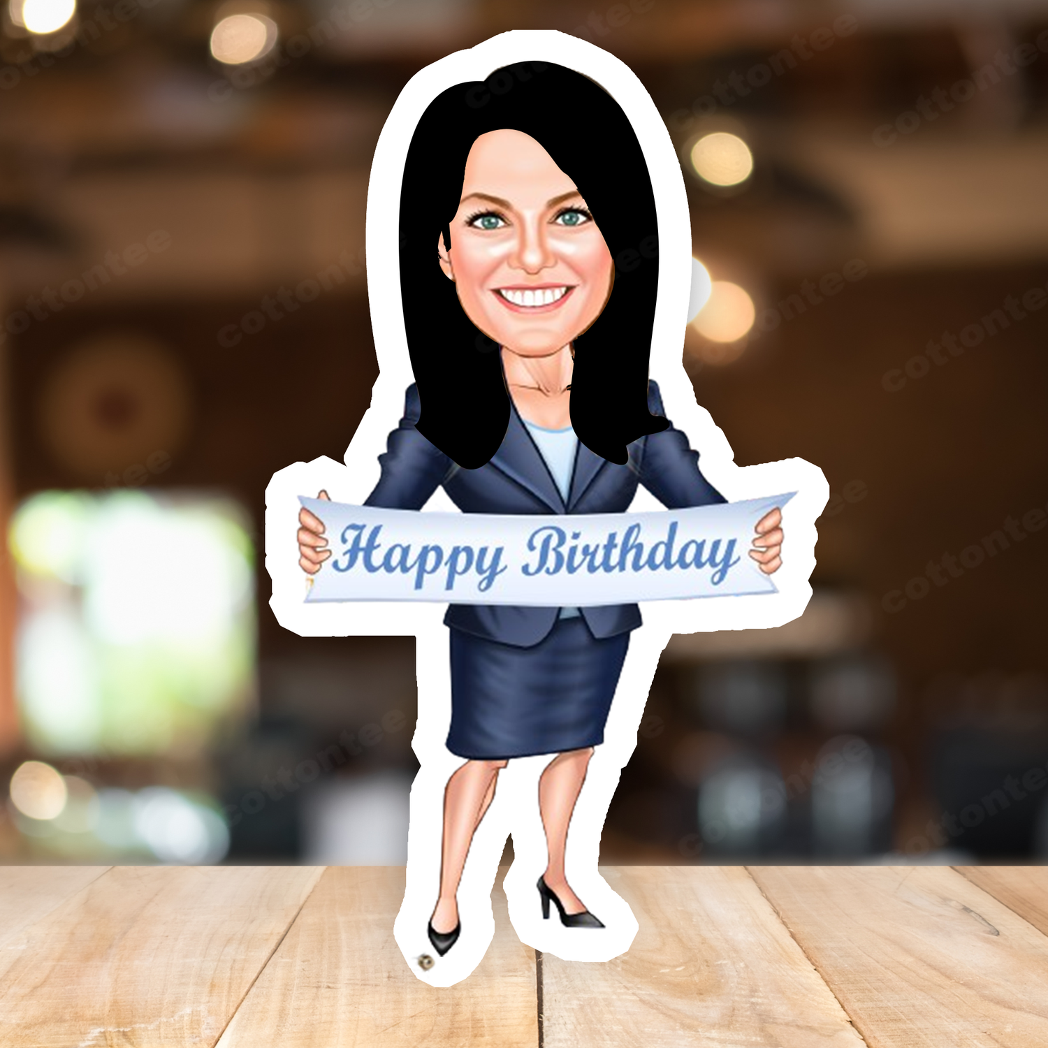 Birthday Caricature Photo Frame Unique Design Customized Gift