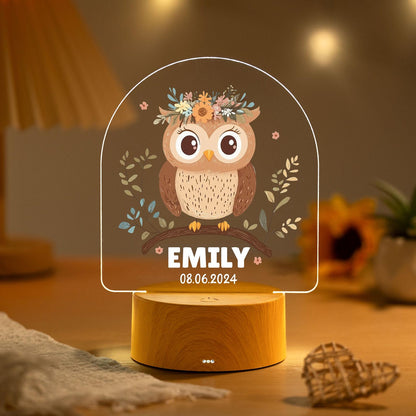 Deer Custom Name Lamp For Kids,Cute Personalised Night Light For Baby,Newborn Nursery Lamp,Boys Girls Bedroom Decor,Children&