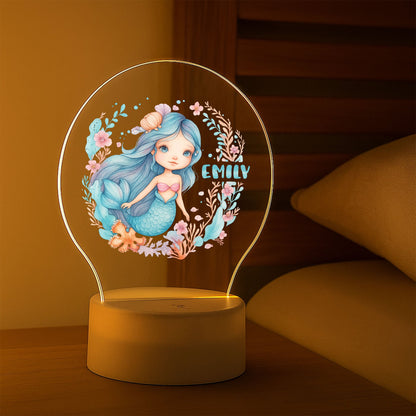 Mermaid Night Light | Kids Bedroom Decor | Children&