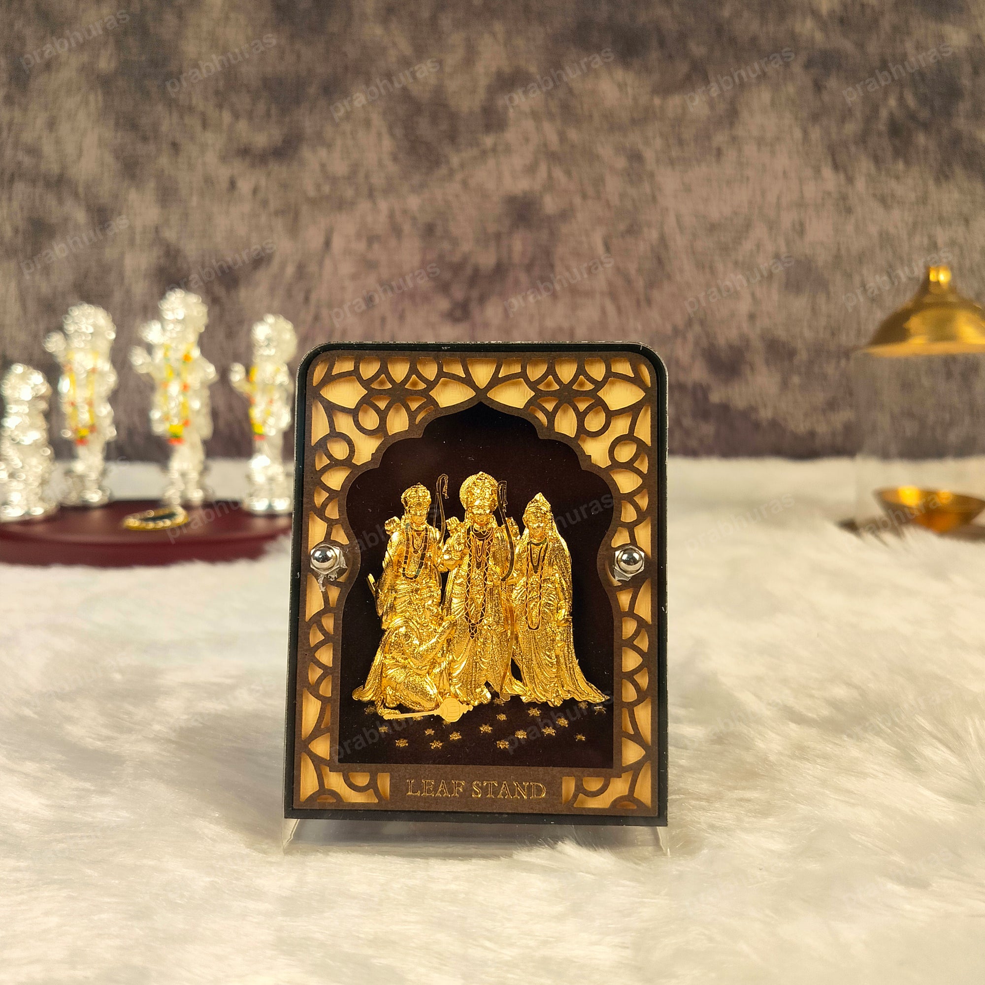 Shri Ram Darbar Leaf 24KT Gold Coated Table Top