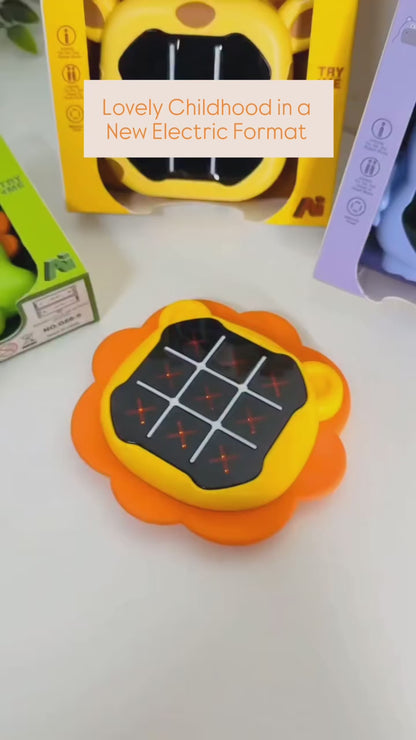Tic Tac Toe Game, Animal-Themed 2-in-1 Handheld Puzzle Game Console, Board Games for Kids, Portable Travel Games, Birthday Gifts, for Age 3+
