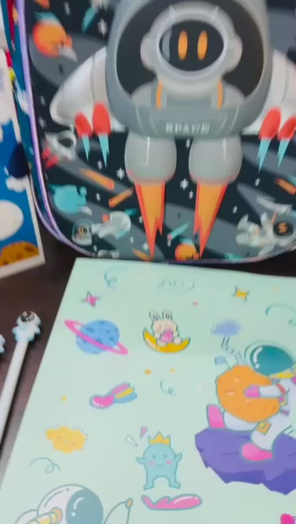 Personalized Jumbo size space theme backpack hamper