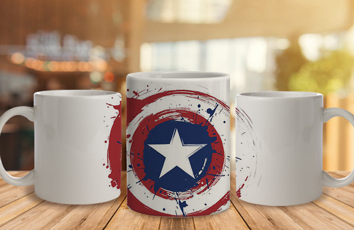 Caption America Ceramic Mug, 350 Ml