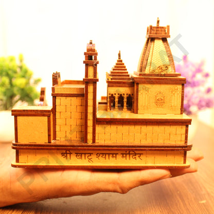 Miniature Temple Handmade, Khatu Shyam Tample -3D Replica, Religious Gifts, Indian Pooja Decor, Home Decor Length: 15 cm,Widht: 12.5 cm,Height: 13 cm