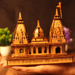 Miniature Temple Handmade,Kashi Vishwanath Temple -3D Replica, Religious Gifts, Indian Pooja Decor, Home Decor Length: 17.5 cm,Widht: 8.5 cm,Height: 17 cm