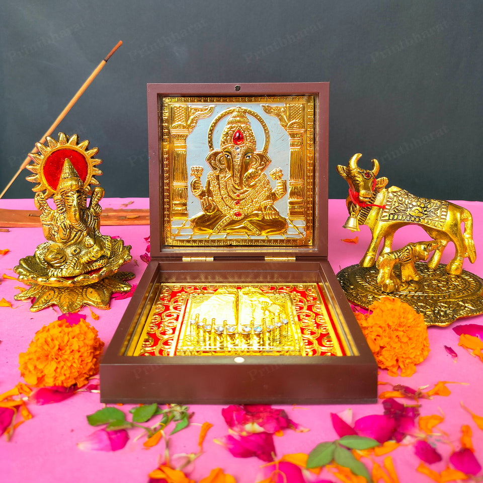 Ganesh Namah Pocket Temple (24 Karat Gold Coated)