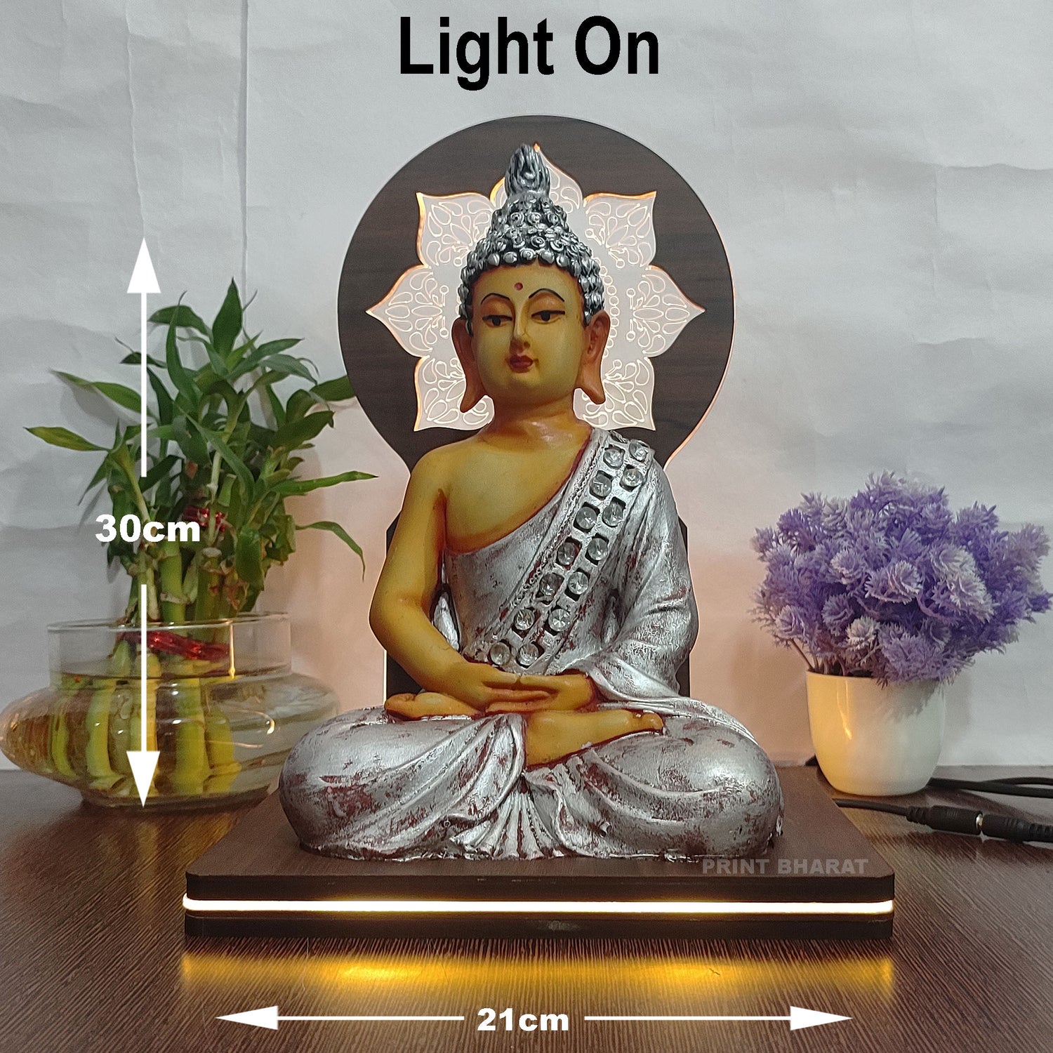 Buddha Desgion 2 Led frame size ( 30 cm* 21 Cm )