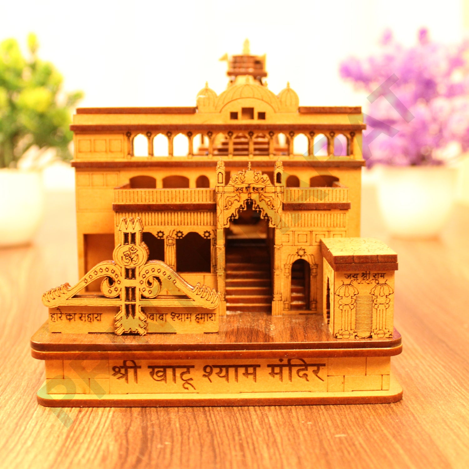 Miniature Temple Handmade, Khatu Shyam Tample -3D Replica, Religious Gifts, Indian Pooja Decor, Home Decor Length: 15 cm,Widht: 12.5 cm,Height: 13 cm