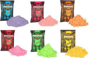 TOTA Passion Neon Glow Natural Holi Colours Powder - Pack of 5 Herbal Gulal (80 Gram Each)-Red, Blue, Yellow, Green and Orange