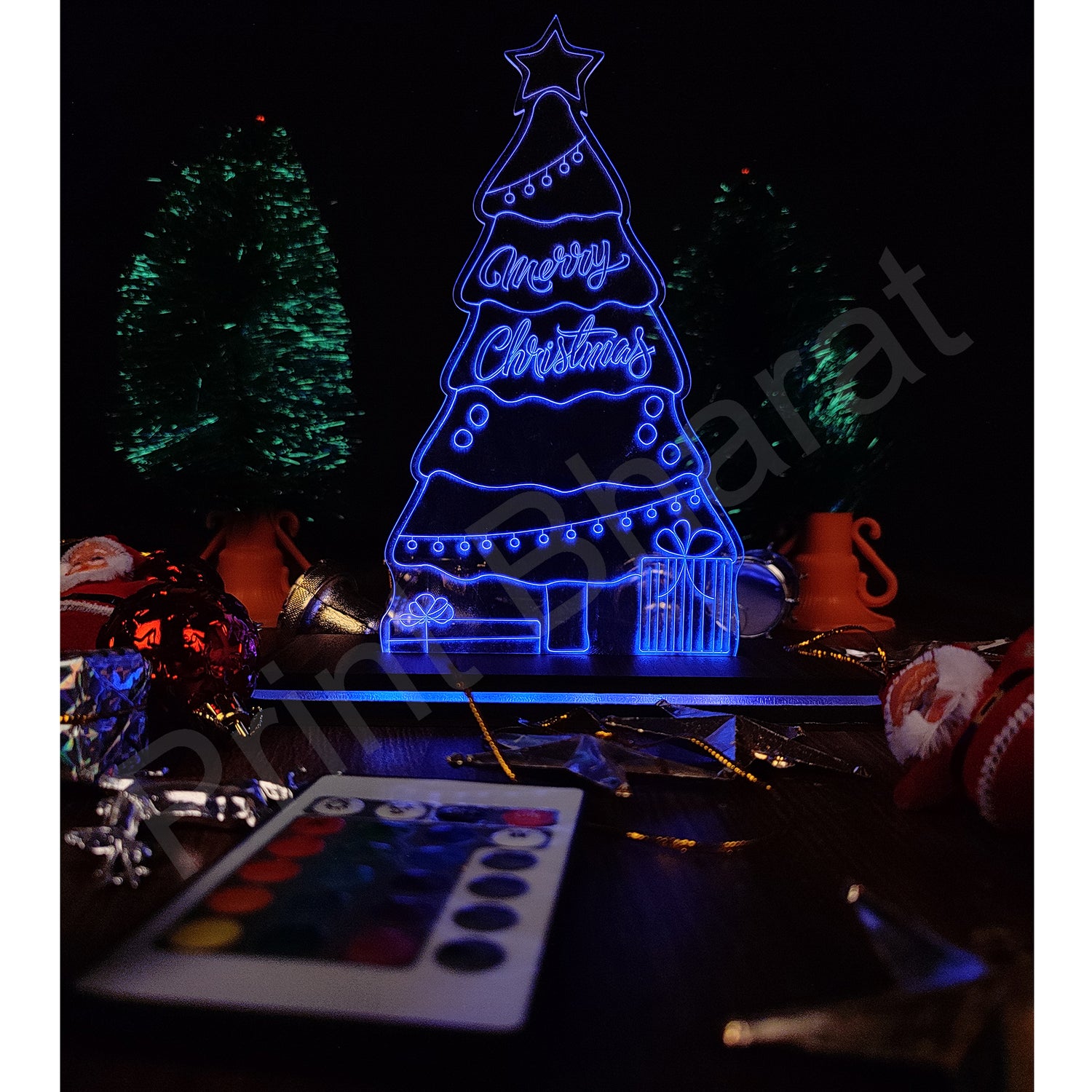 Christmas Decorations  Remote Acrylic Led Frame MultiColor Size(19cm*13cm)