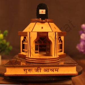 Miniature Temple Handmade,Guru Ji Ashram Temple -3D Replica, Religious Gifts, Indian Pooja Decor, Home Decor Length: 16 cm,Widht: 11.5cm,Height: 16 cm