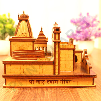 Miniature Temple Handmade, Khatu Shyam Tample -3D Replica, Religious Gifts, Indian Pooja Decor, Home Decor Length: 15 cm,Widht: 12.5 cm,Height: 13 cm