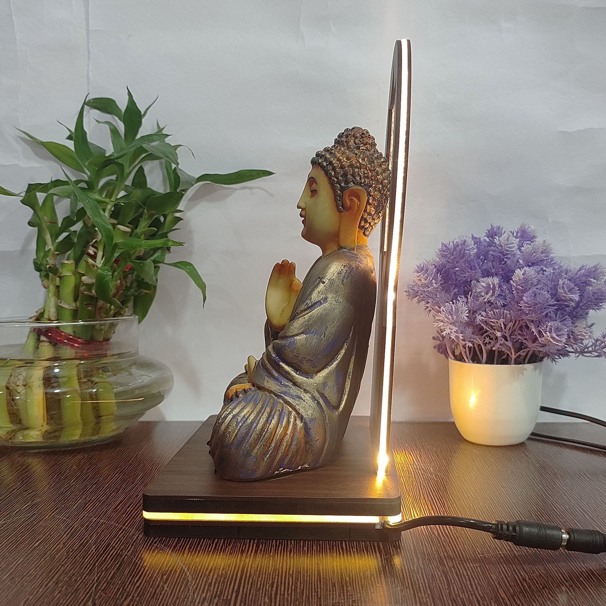 Buddha Desgion 5 Led frame size ( 24 cm* 18Cm )