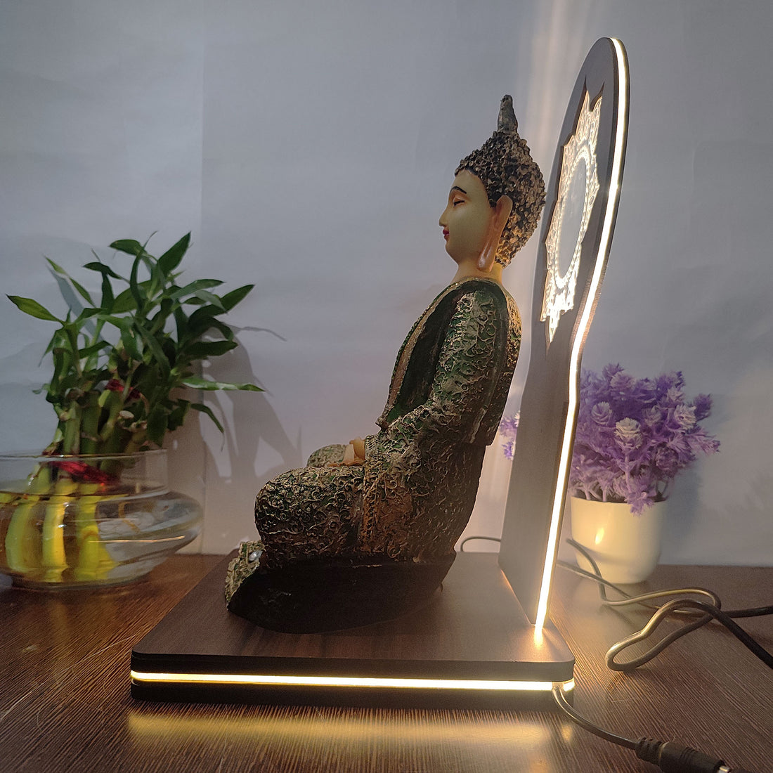 Buddha Desgion 4 Led frame size ( 30 cm* 21Cm )