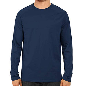 Unisex Basic Full Sleeve Plain Blue T-shirt
