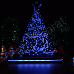 Christmas Decorations  Remote Acrylic Led Frame MultiColor Size(19cm*13cm)