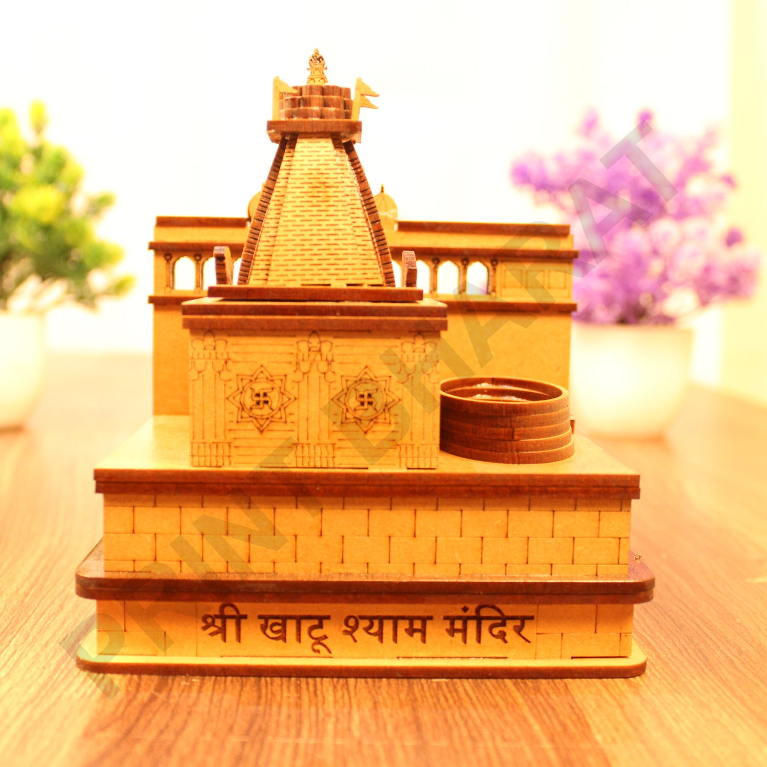 Miniature Temple Handmade, Khatu Shyam Tample -3D Replica, Religious Gifts, Indian Pooja Decor, Home Decor Length: 15 cm,Widht: 12.5 cm,Height: 13 cm