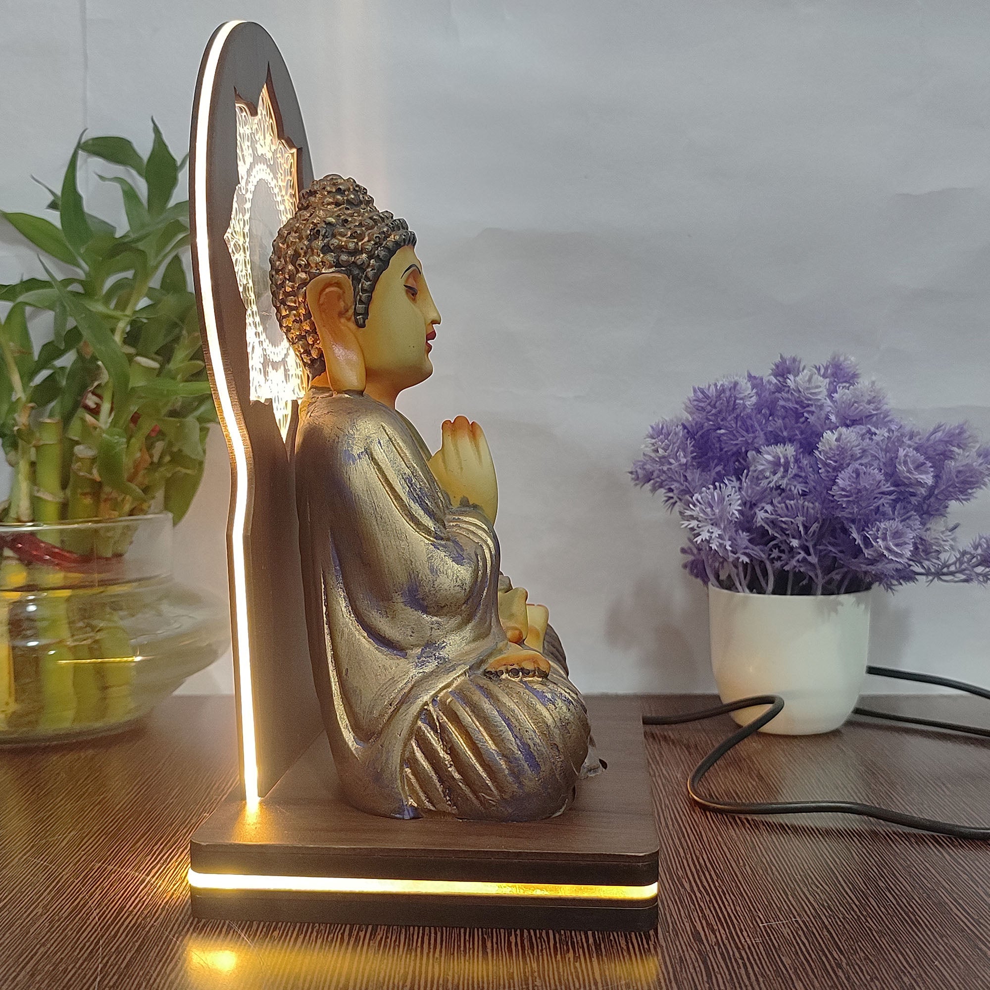 Buddha Desgion 5 Led frame size ( 24 cm* 18Cm )