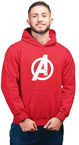 Avenger Unisex Printed Hoodie (Color-Red)