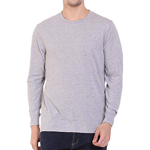 Unisex Basic Full Sleeve Plain Grey T-shirt