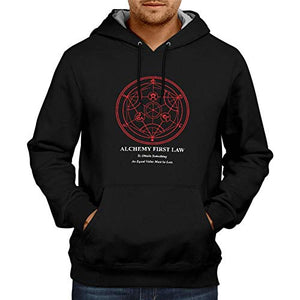 Alchemist First Law Black Hoodie| Anime Unisex Sweatshirt  Jacket 100% Cotton Hoodie