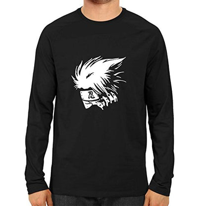 Unisex Kakashi Full Sleeve Black Cotton Tshirts