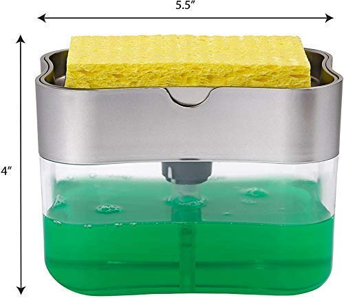 Soap Pump Plastic Dispenser 2 in 1  for Dishwasher Liquid Holder (Random Colour, Standard, 385ml)