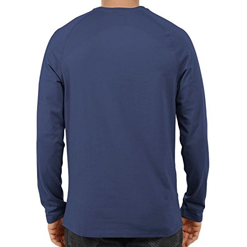 Unisex L-Face Full Sleeve Blue Cotton Tshirts