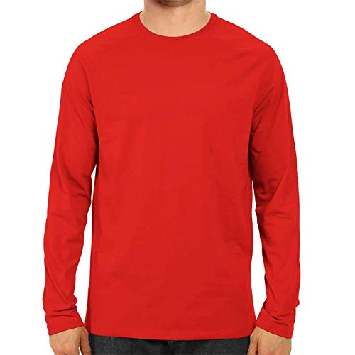 Unisex Basic Full Sleeve Plain Red T-shirt