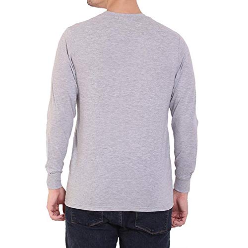 Unisex Basic Full Sleeve Plain Grey T-shirt