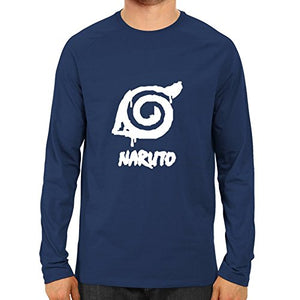 Unisex Naruto Full Sleeve Blue Cotton Tshirts
