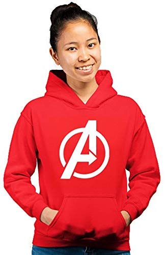 Avenger Unisex Printed Hoodie (Color-Red)