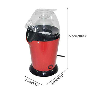 Hot Air Popcorn Electric Machine Snack Maker,1200-W Hot Air Popcorn with Measuring Cup and Removable Lid